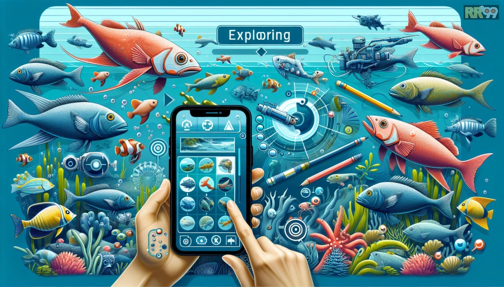 Hình ảnh giao diện Đại Dương Bắn Cá RR99 với các loài cá đa dạng