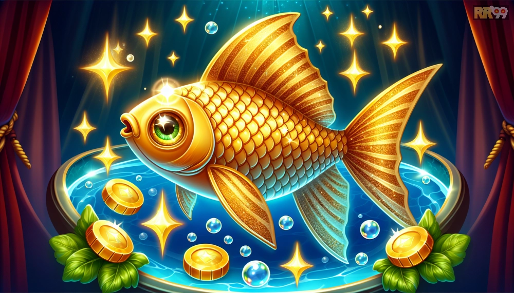 Hình minh họa cá vàng lấp lánh trong Golden Fish VIP