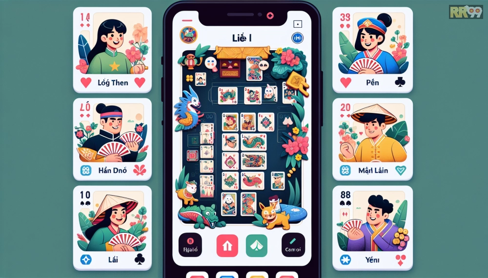 Giao diện game bài tiến lên trên Zalo RR99