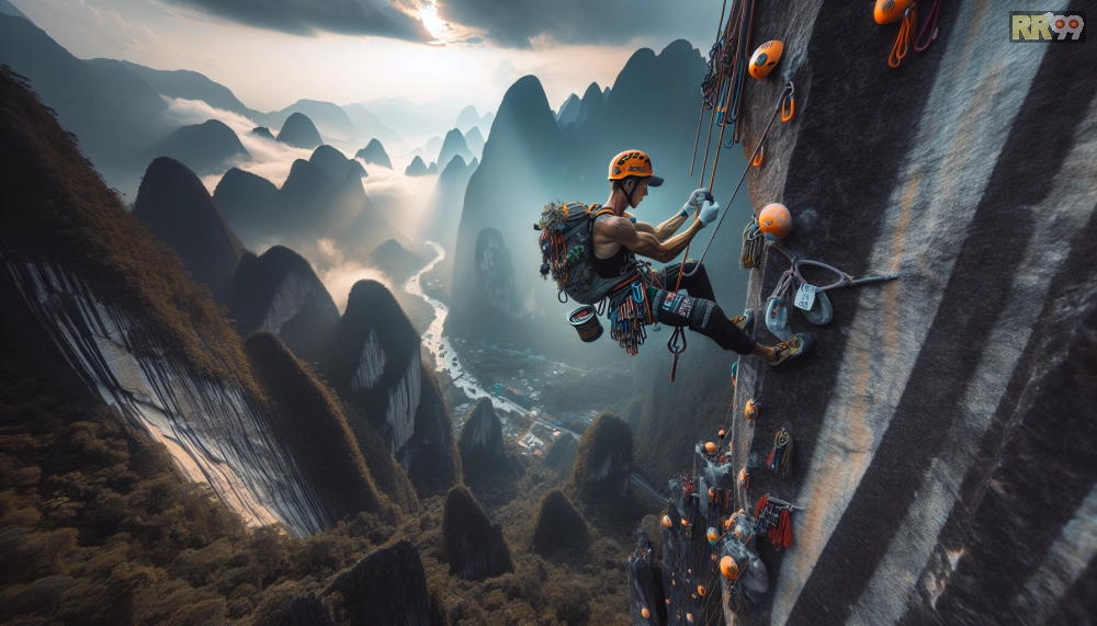 Hình ảnh leo núi băng rr99 tại Sapa với thiết bị chuyên dụng