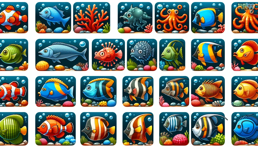 Ảnh minh họa các loài cá trong game Đại Dương RR99
