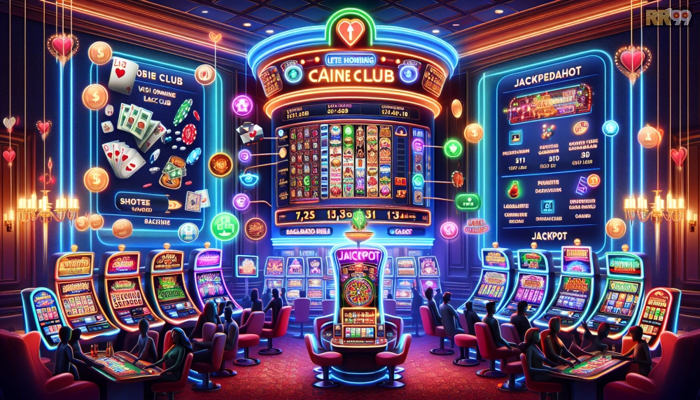 Giao diện chính của RR99 Club với các trò chơi nổi bật