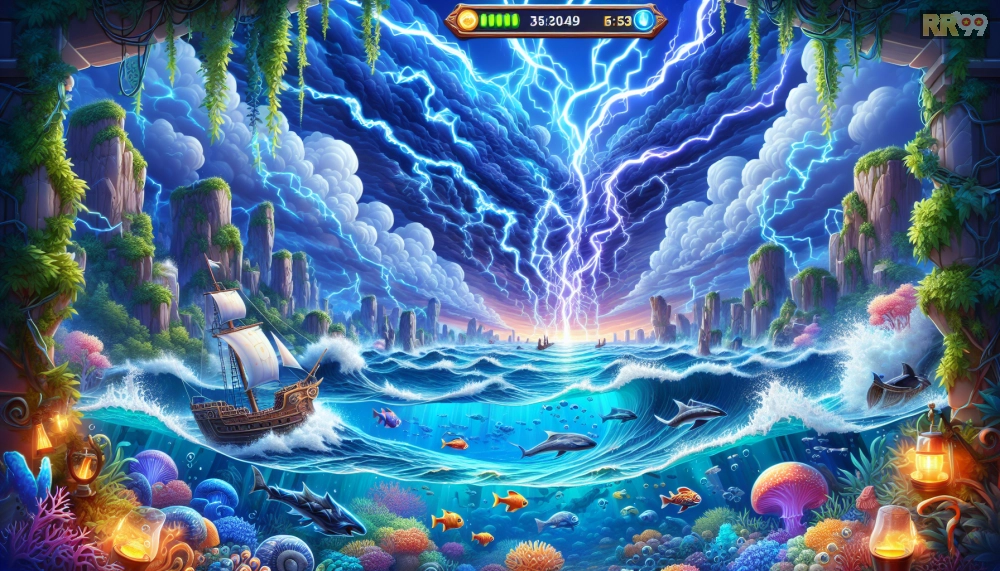 Trò chơi Stormy Sea RR99 với hiệu ứng bão tố