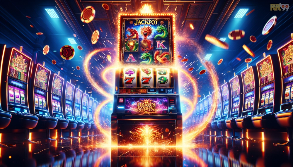Hình ảnh jackpot nổ trong Dragon Spin RR99