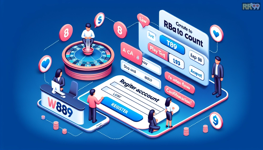 Hình hướng dẫn đăng ký tài khoản W88 cho trực tiếp casino rr99