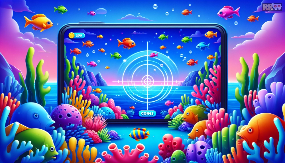 San hô rực rỡ trong Coral Reef Shooter trên nền tảng RR99