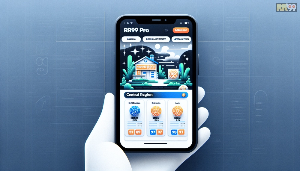 Giao diện trang chủ RR99 Pro với kết quả xổ số miền Trung