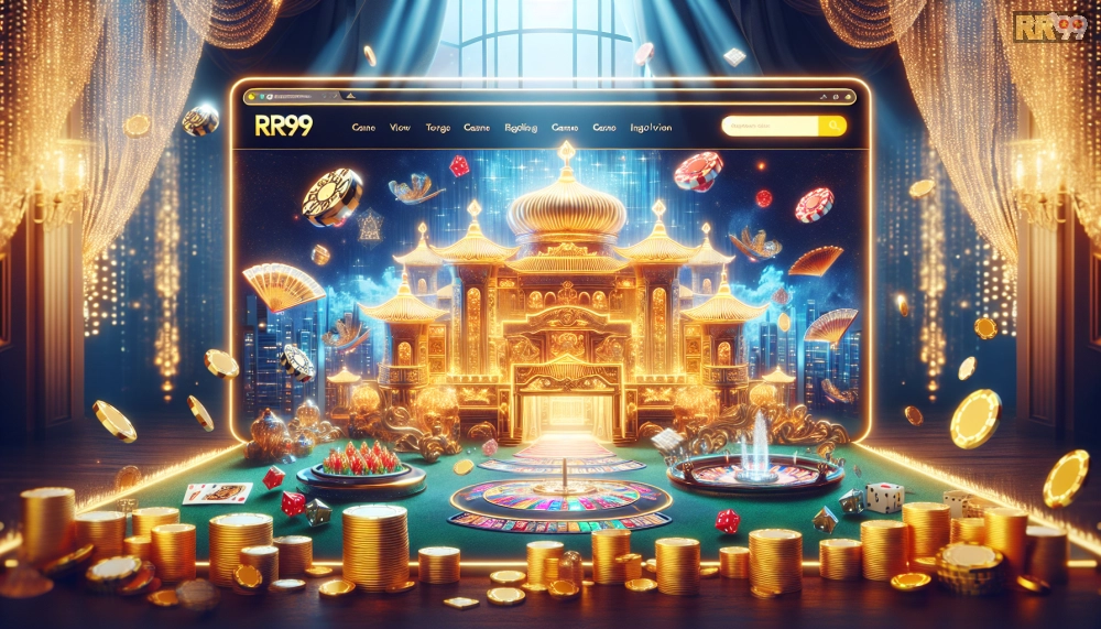 Giao diện trang web Golden RR99 Palace với các trò chơi nổi bật