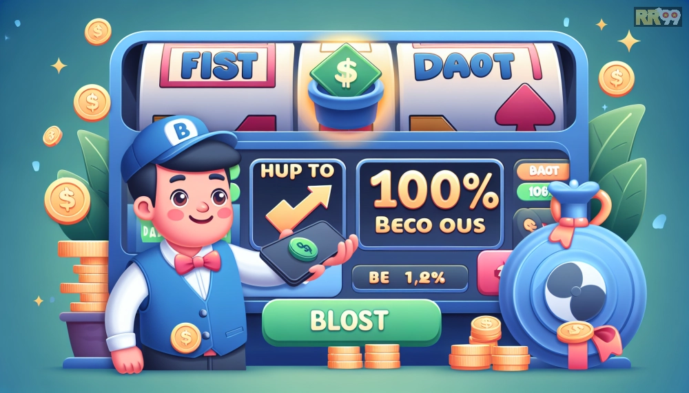 Hình ảnh chi tiết ưu đãi nạp tiền đầu tiên lên đến 100% trên rr99