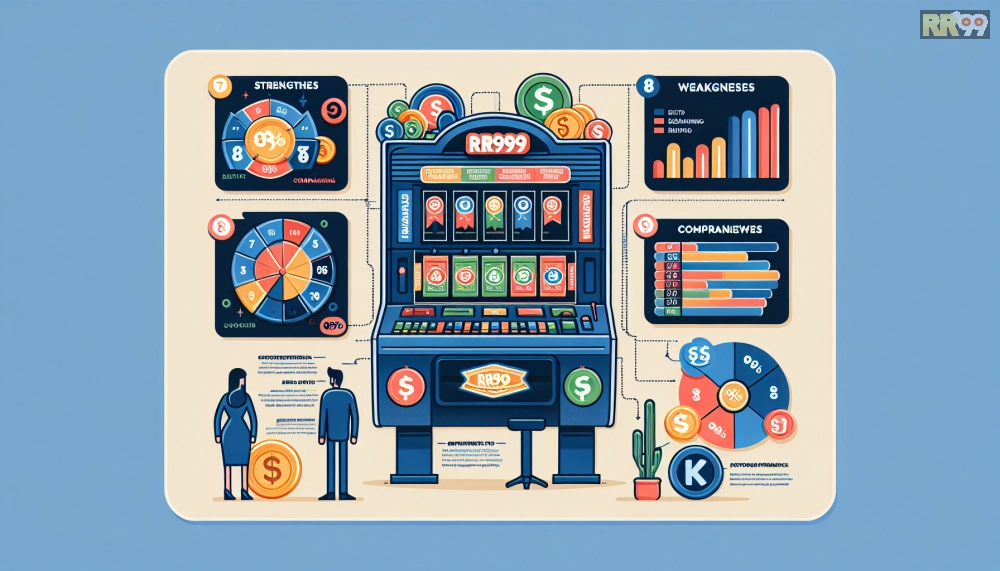 Infographic ưu nhược điểm nổ hũ rr99 với biểu đồ so sánh